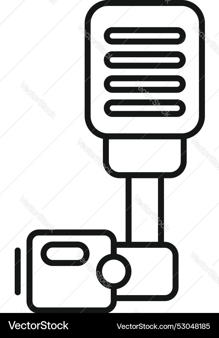 Action camera recording with external microphone Action camera recording with external microphone vector image