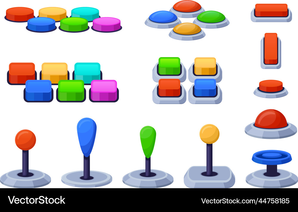 Arcade Joystick and Button Controller vector image