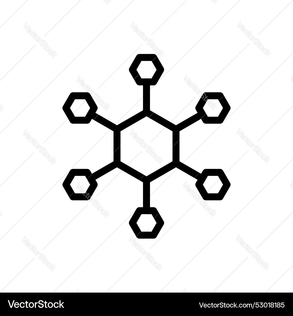 Chart connected icon set distribute network Chart connected icon set distribute network vector image