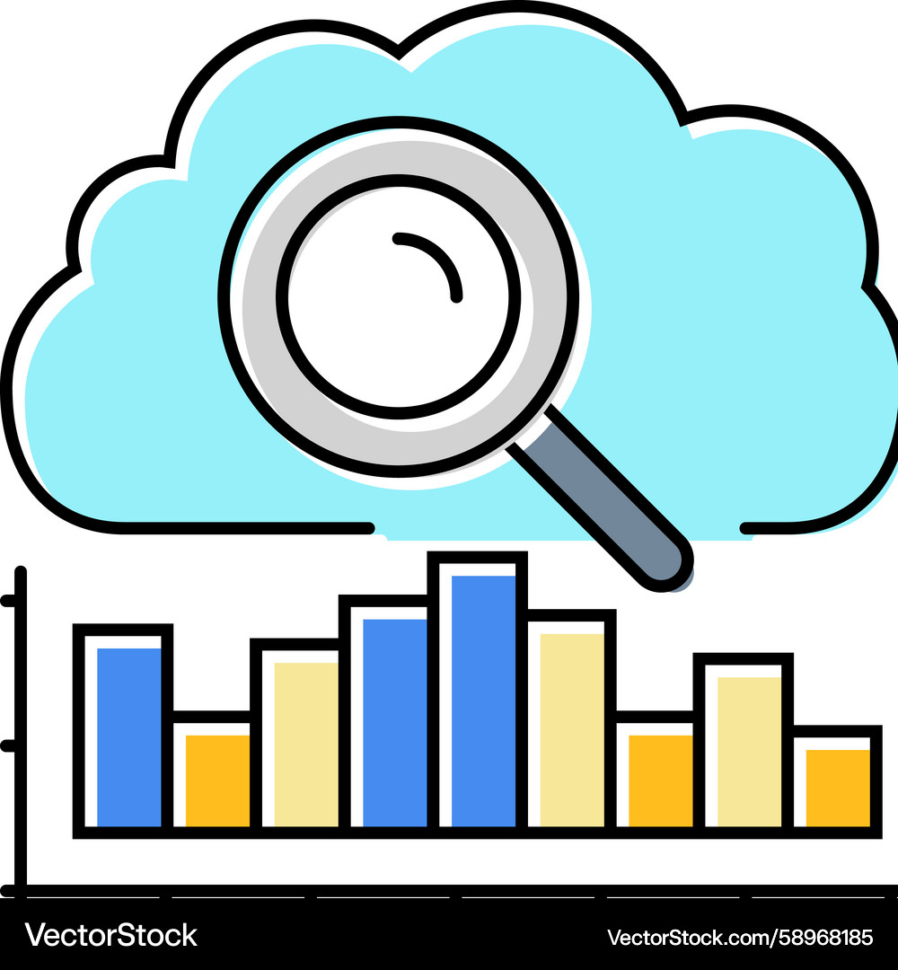 Cloud Computing Analytics Icon Vector Image