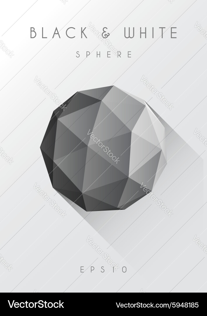 Geometric Shadow Spher Vektorbild