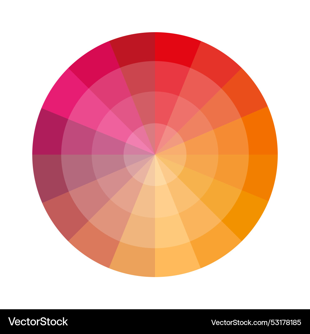 Raspberry red crimson circular palette color Raspberry red crimson circular palette color vector image