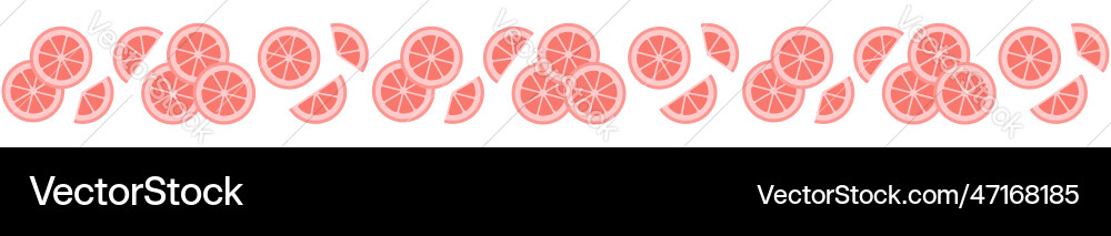 Seamless border with grapefruit slices Seamless border with grapefruit slices vector image