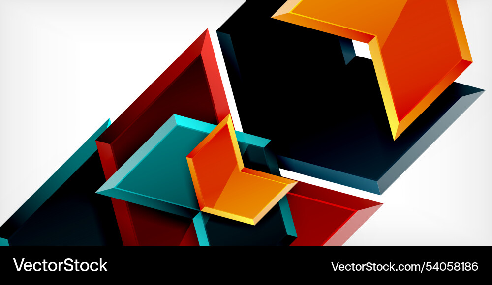 3d arrow techno design template Royalty Free Vector Image