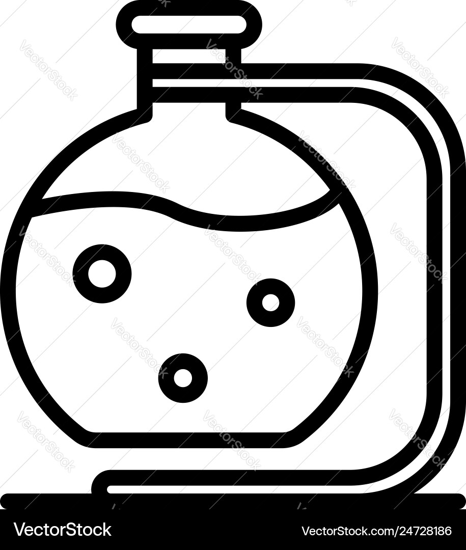 Boiling flask icon outline style Boiling flask icon outline style Vector Image