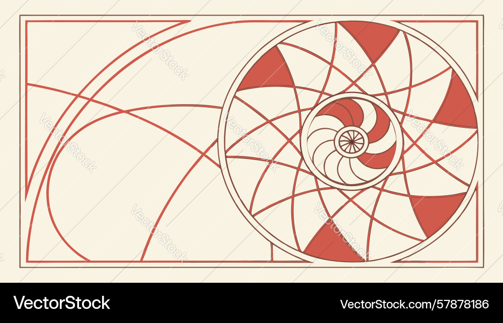 Cosmic spiral dynamic abstract geometric pattern Vector Image