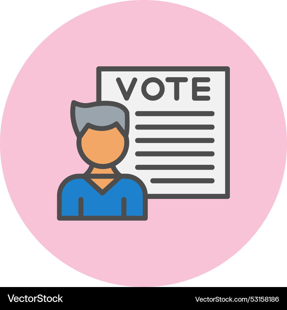 Lecture line filled circle icon vector image
