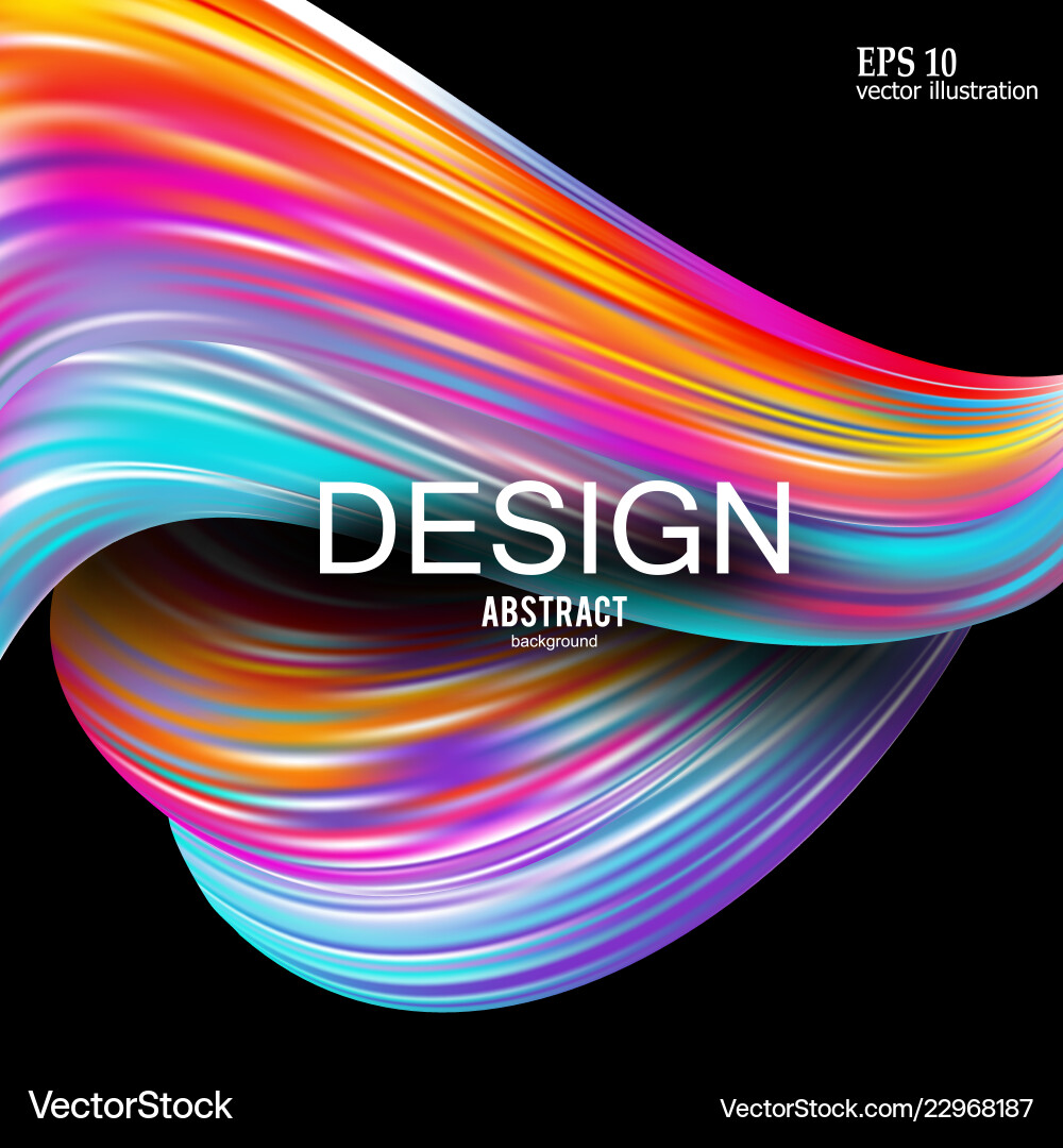 Abstract Rainbow Curve Background vector image