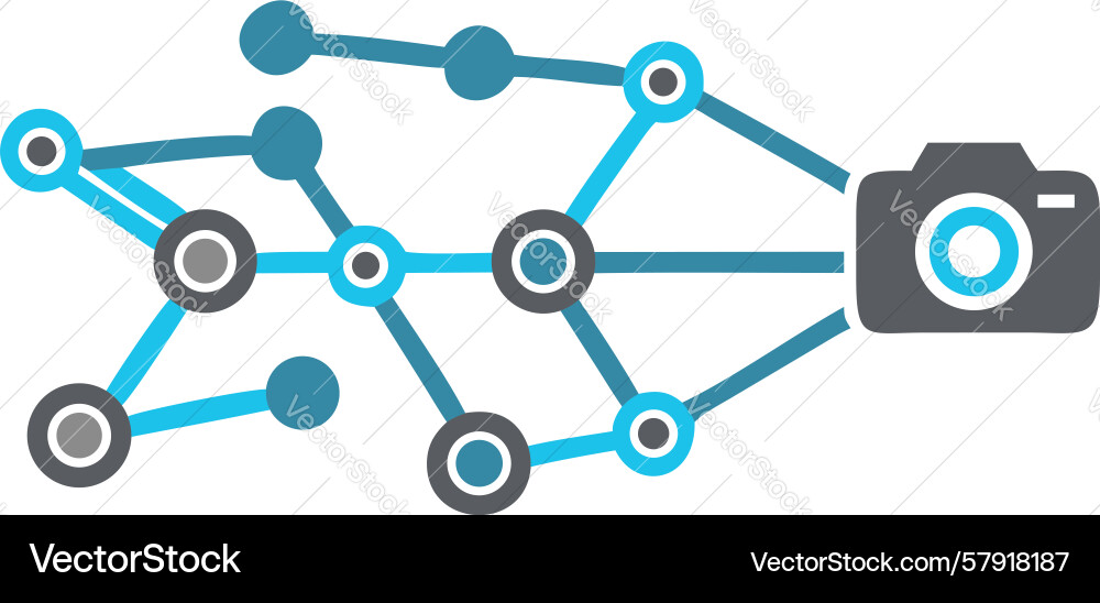 Camera digital network connection icon design Vector Image