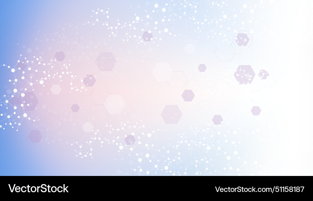 Modern scientific background with hexagons lines Modern scientific background with hexagons lines vector image