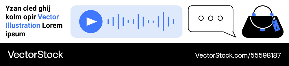 Modern ui elements audio playback chat Modern ui elements audio playback chat vector image
