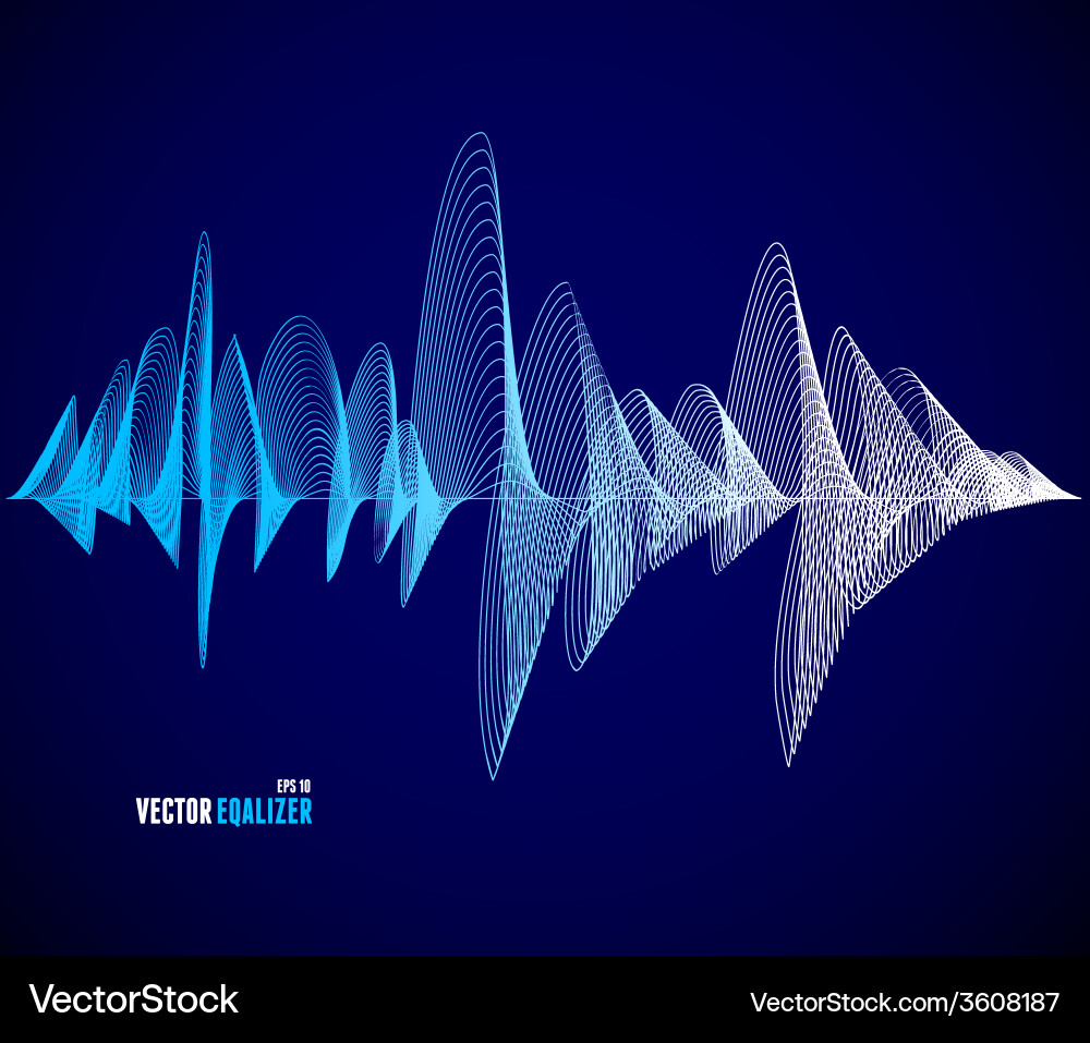 Musical Equalizer Waveform Vector Image