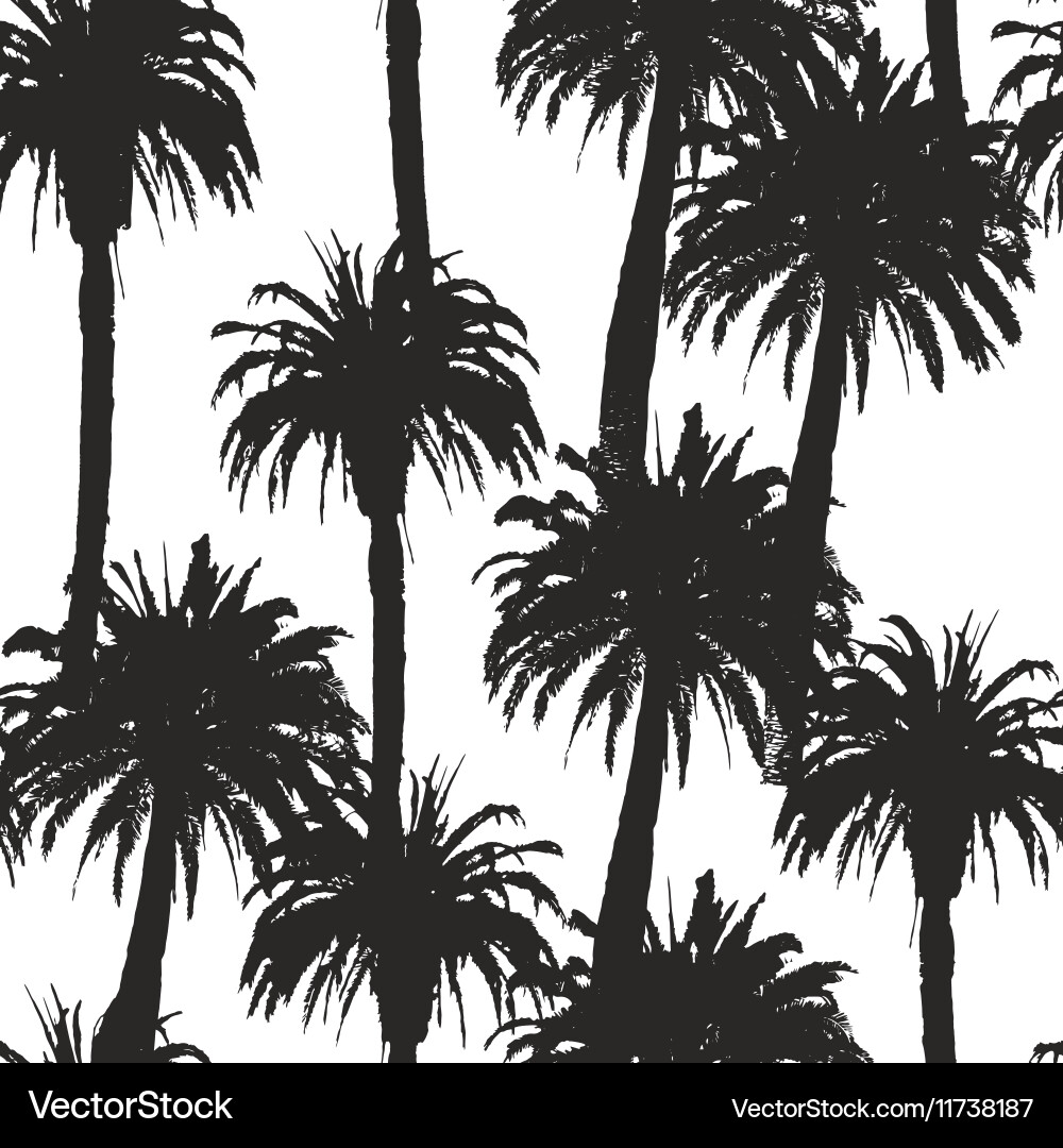 Palm Tree Seamless Pattern Vector Image