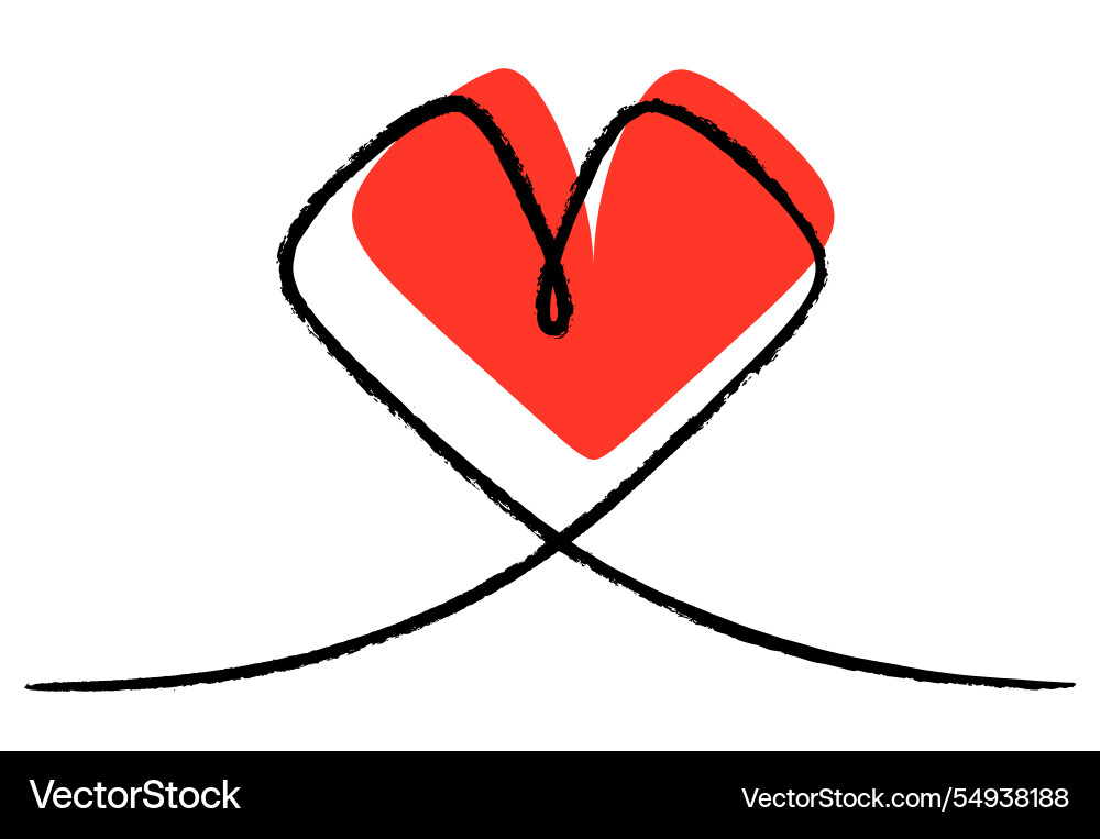 Abstract heart with crossing lines design Abstract heart with crossing lines design vector image