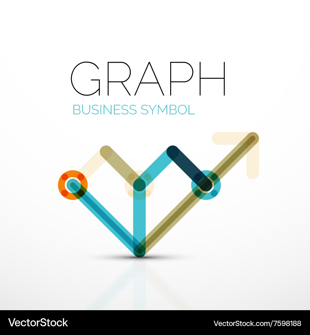 Abstract logo idea linear chart or graph Vector Image