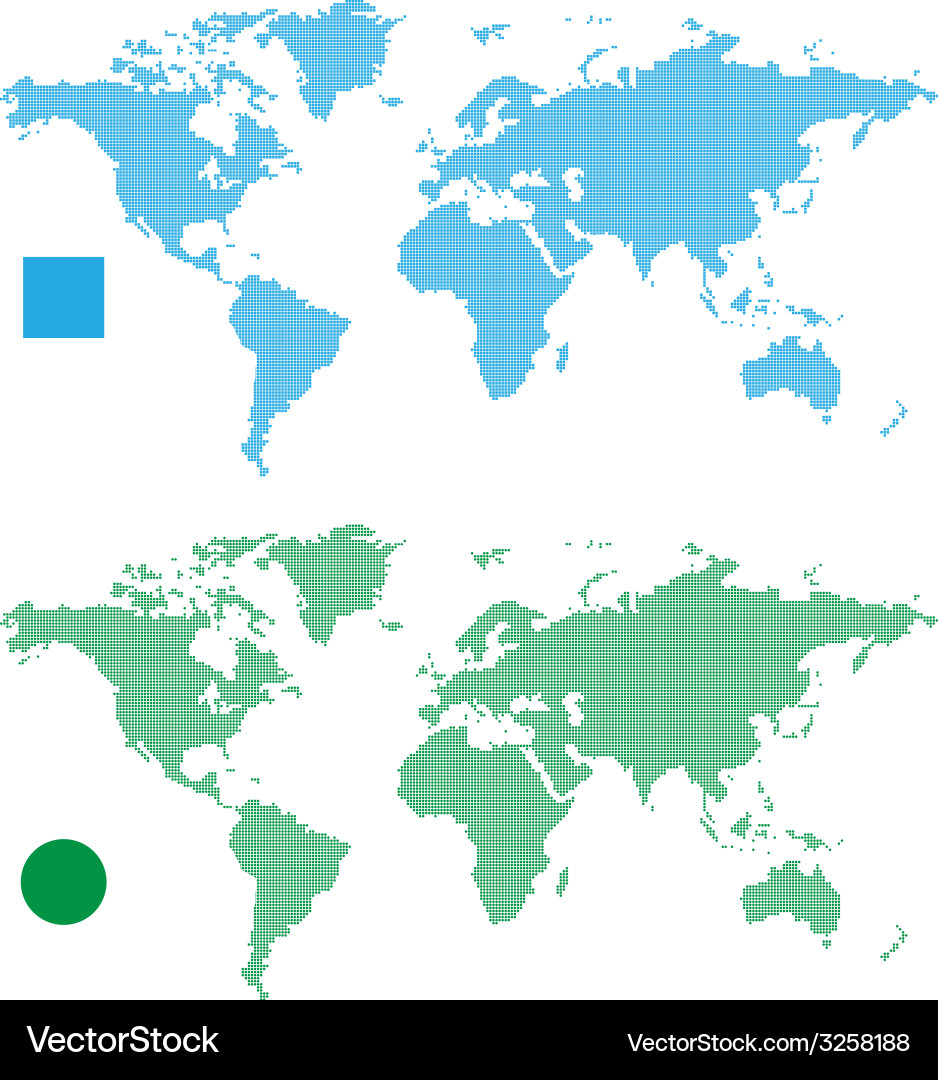Abstract World Map with Dots vector image