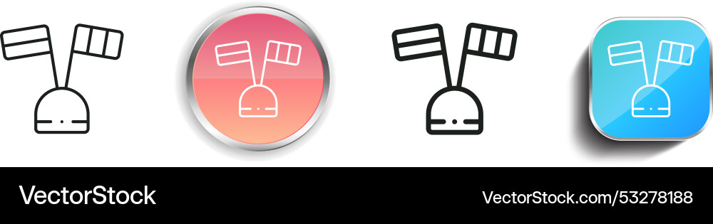 Countries icon thin linear regular and button vector image