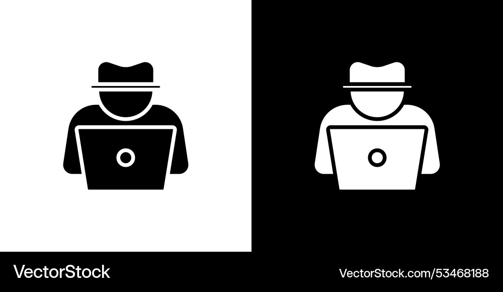 Cyber crime icon linear logo isolated Vector Image