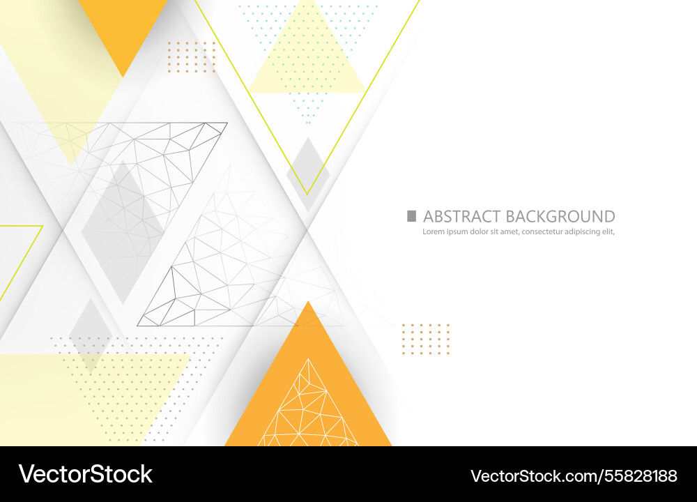 White background geometric triangle shape White background geometric triangle shape vector image