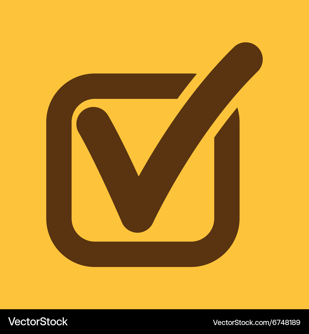 Check icon checkmark and checkbox yes Vector Image