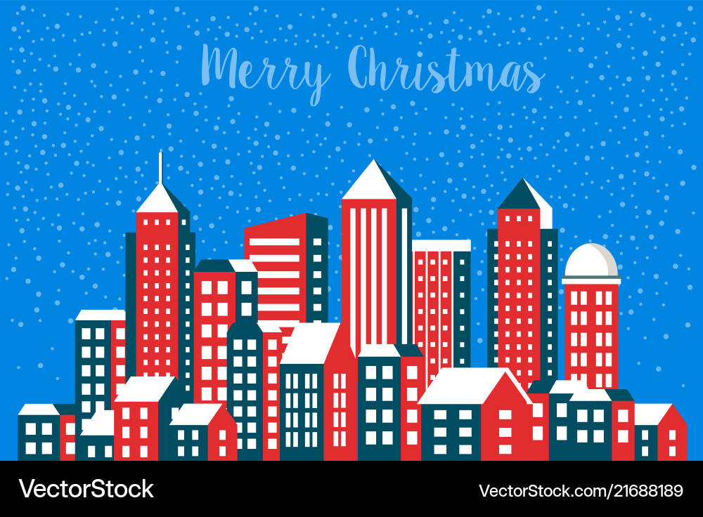 Christmas winter landscape Christmas winter landscape vector image
