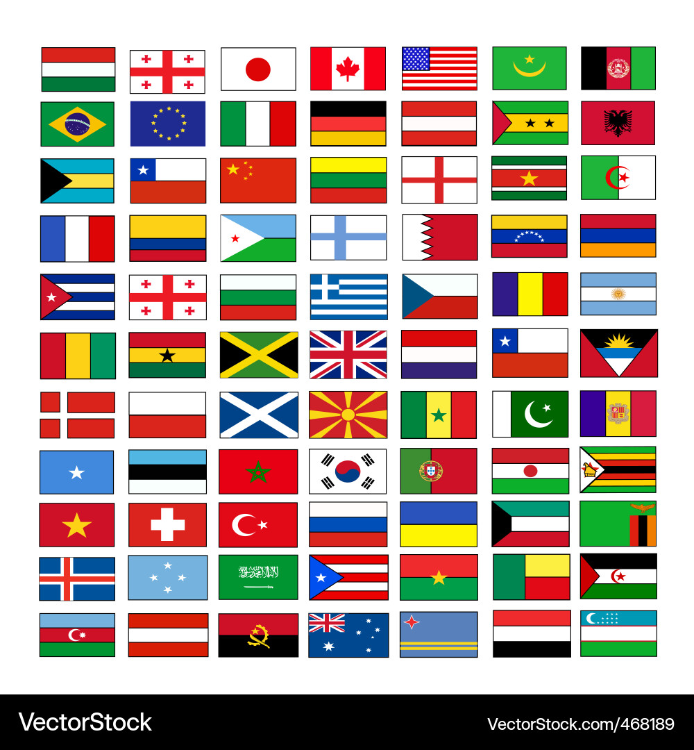 Collection of National Flags vector image
