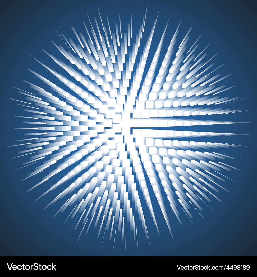Dynamic Halftone Burst Vector Image