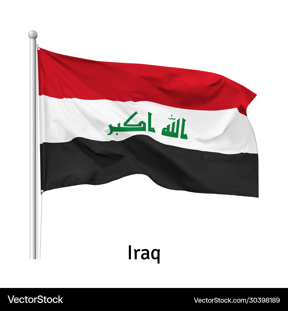 Flagge des Irak - Republik Irak vektorbild