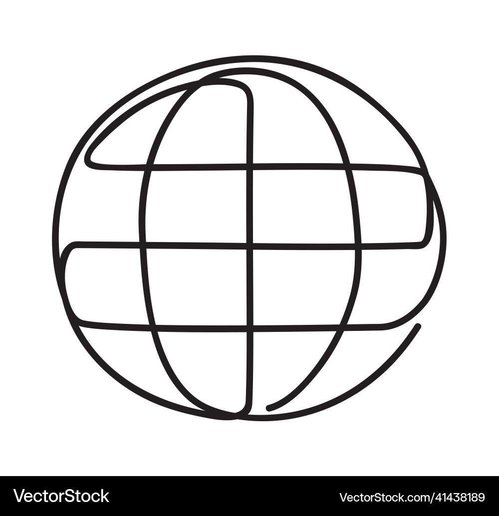 Globe icon minimalistic line design Globe icon minimalistic line design vector image