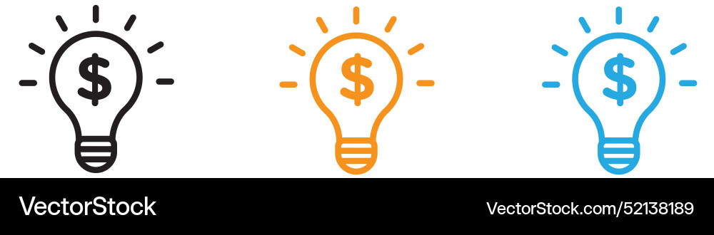 Patent idea logo set collection for web app ui Vector Image