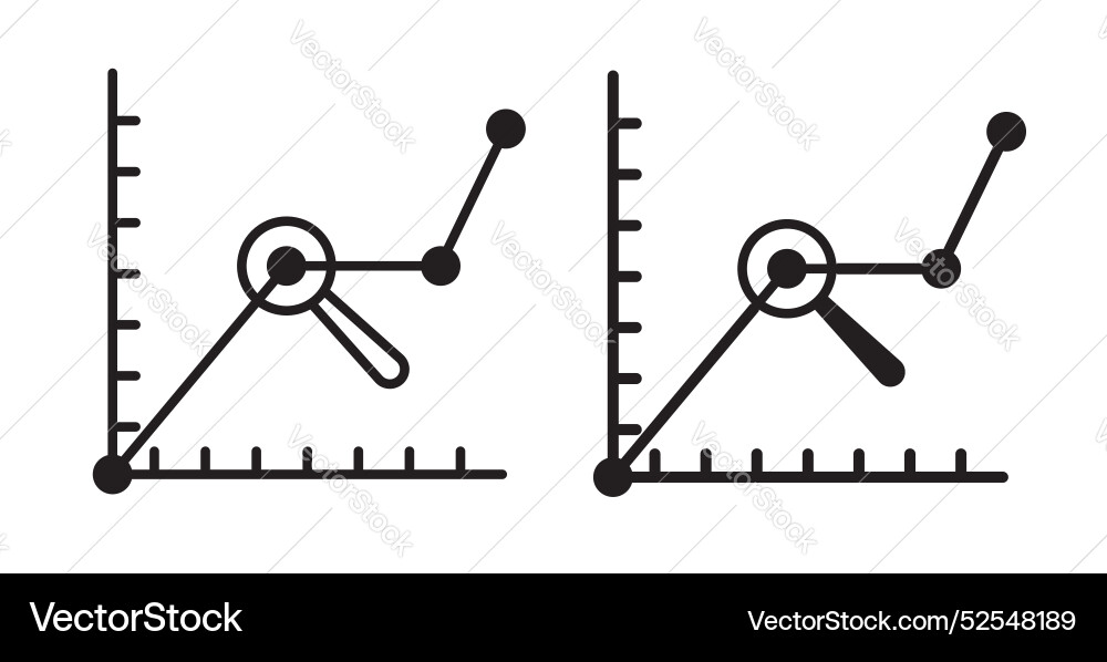 Predictive analytics thin line icon set Predictive analytics thin line icon set vector image