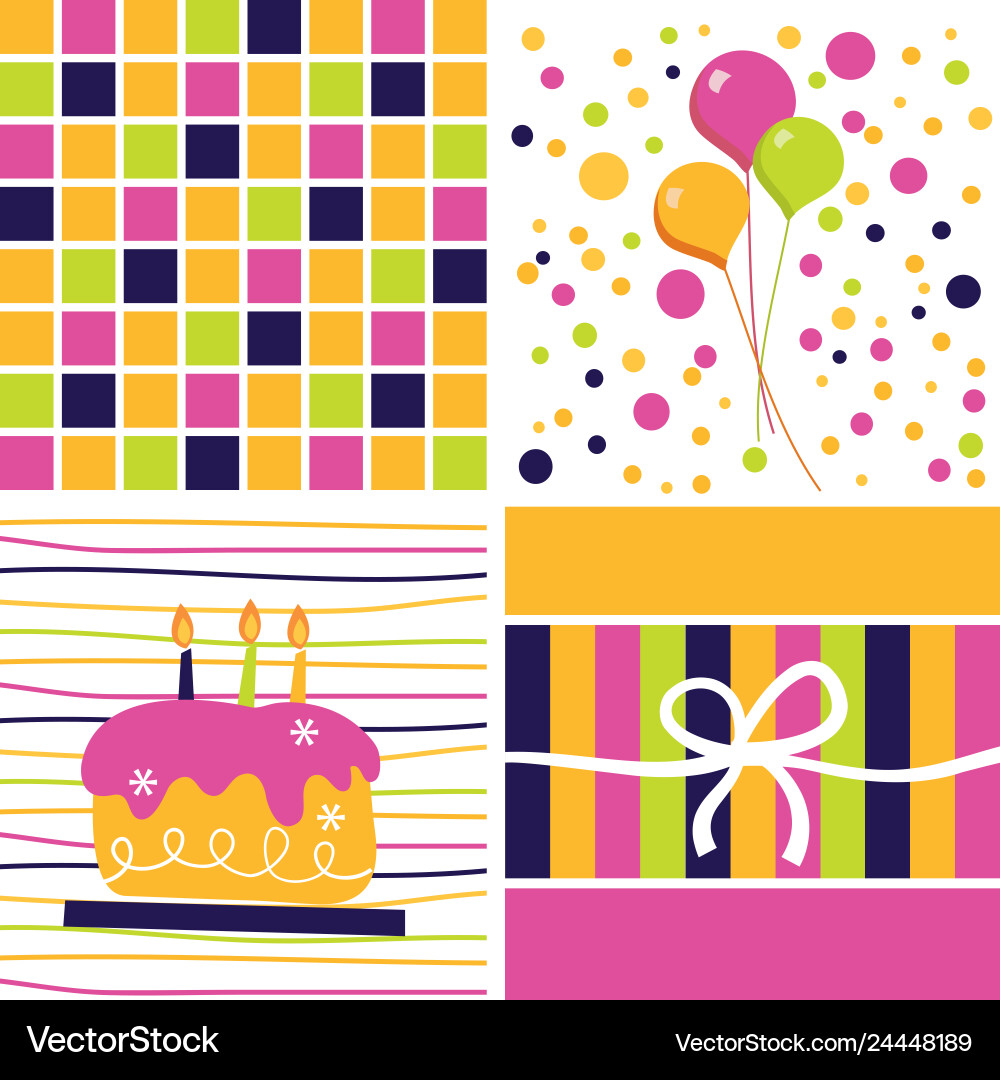 Retro Party Patterns vector image