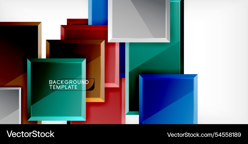 Square shape color abstract geometry Vector Image
