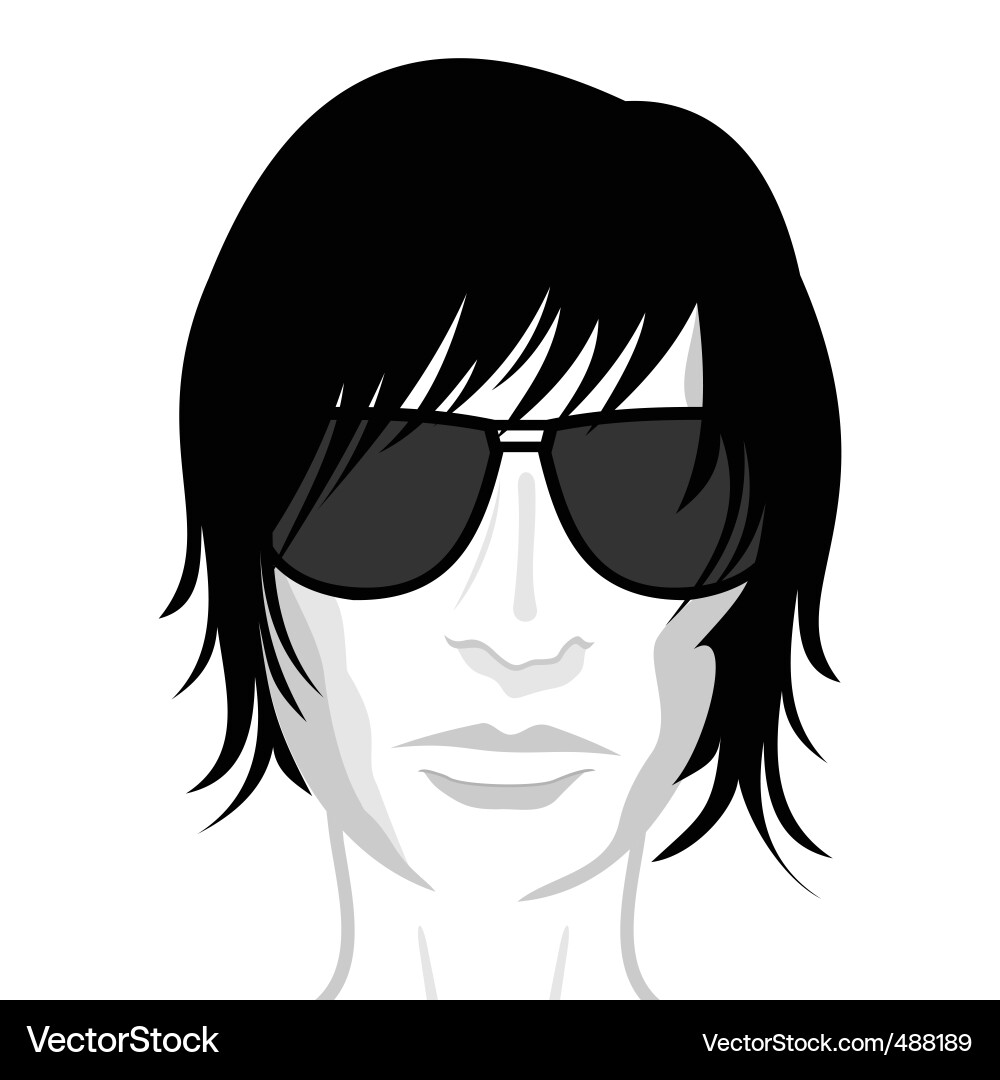 Young mans face Royalty Free Vector Image - VectorStock