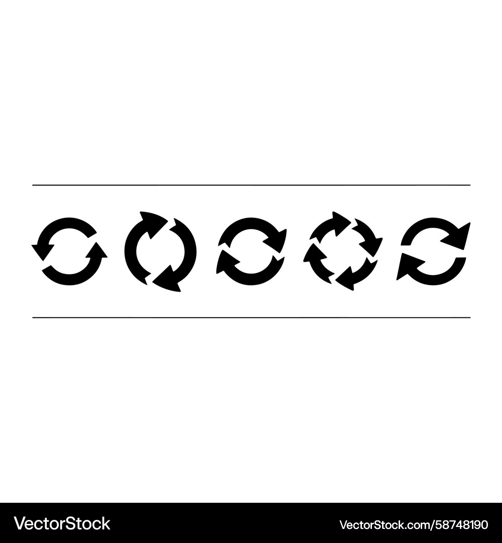 Circular Arrows & Refresh Symbols Vector Image