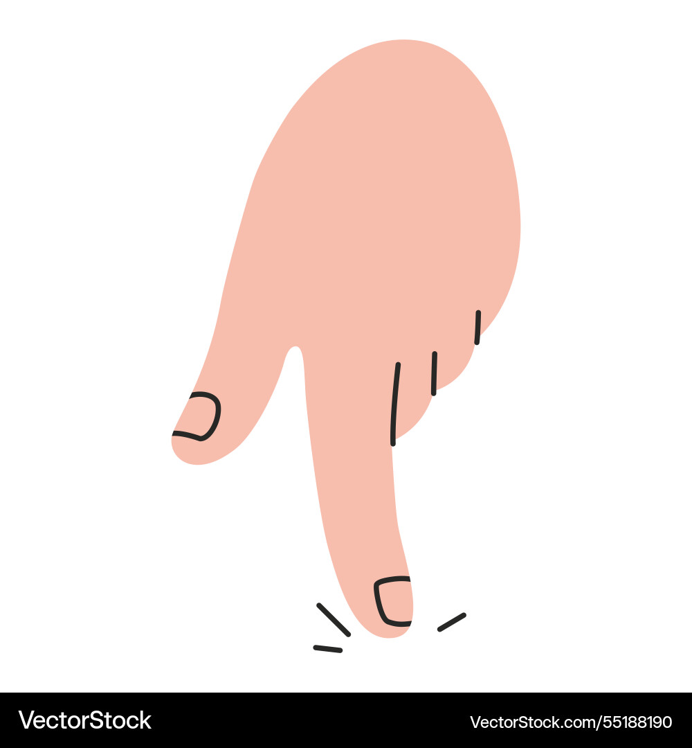 Hand gesture index finger presses a button Hand gesture index finger presses a button vector image