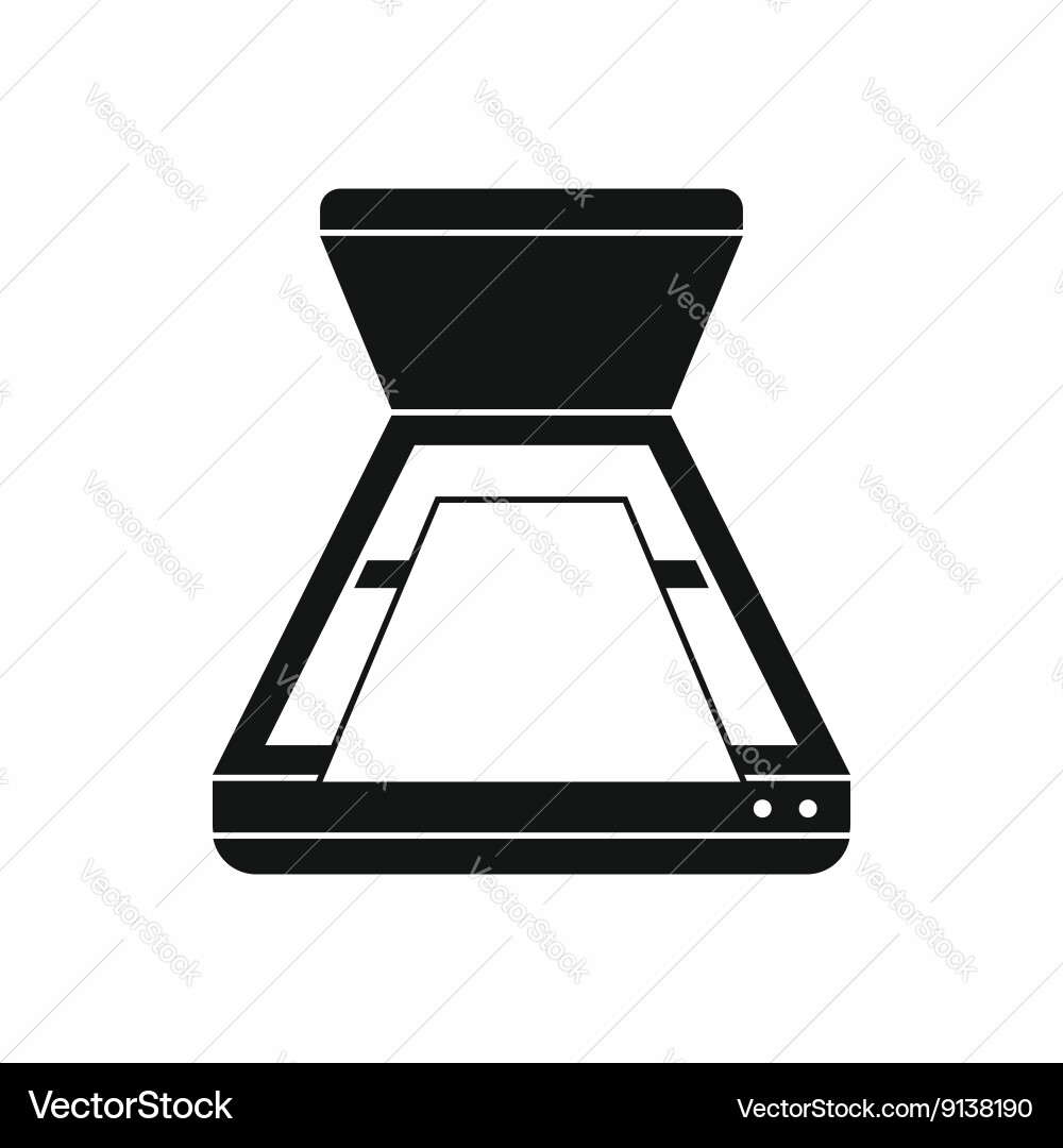 Open scanner icon simple style Vector Image