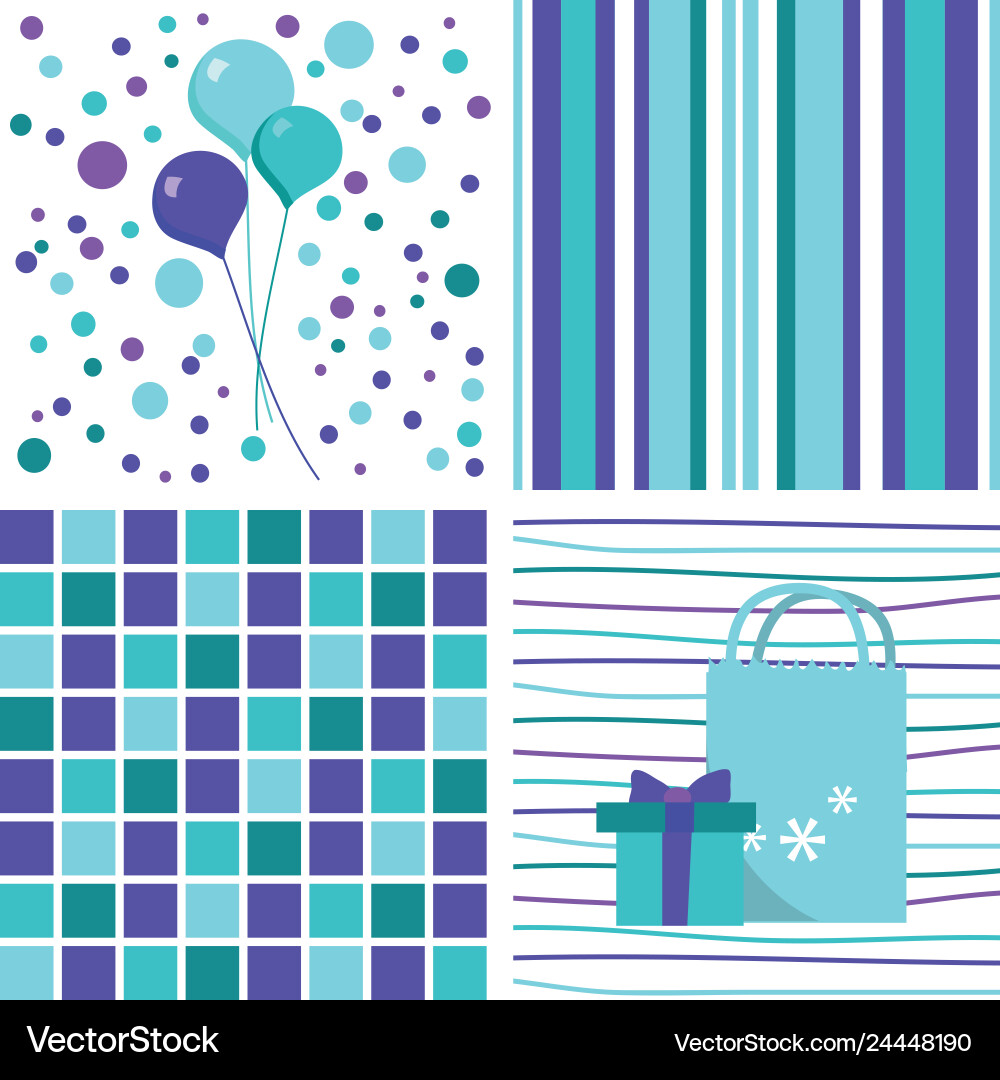 Retro Party Patterns vector image