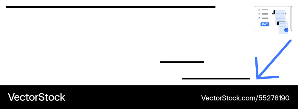 Sign-in process with lines and arrow Sign-in process with lines and arrow vector image