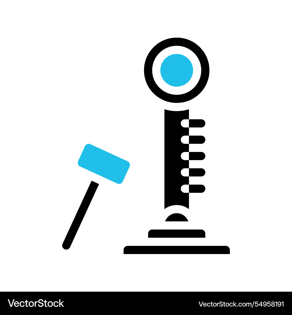 Abstract of a mechanical device with hammer Vector Image