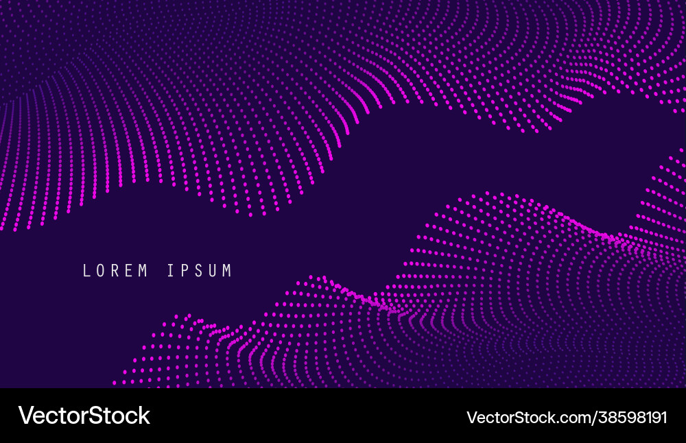 Background with color abstract wave dots Background with color abstract wave dots vector image