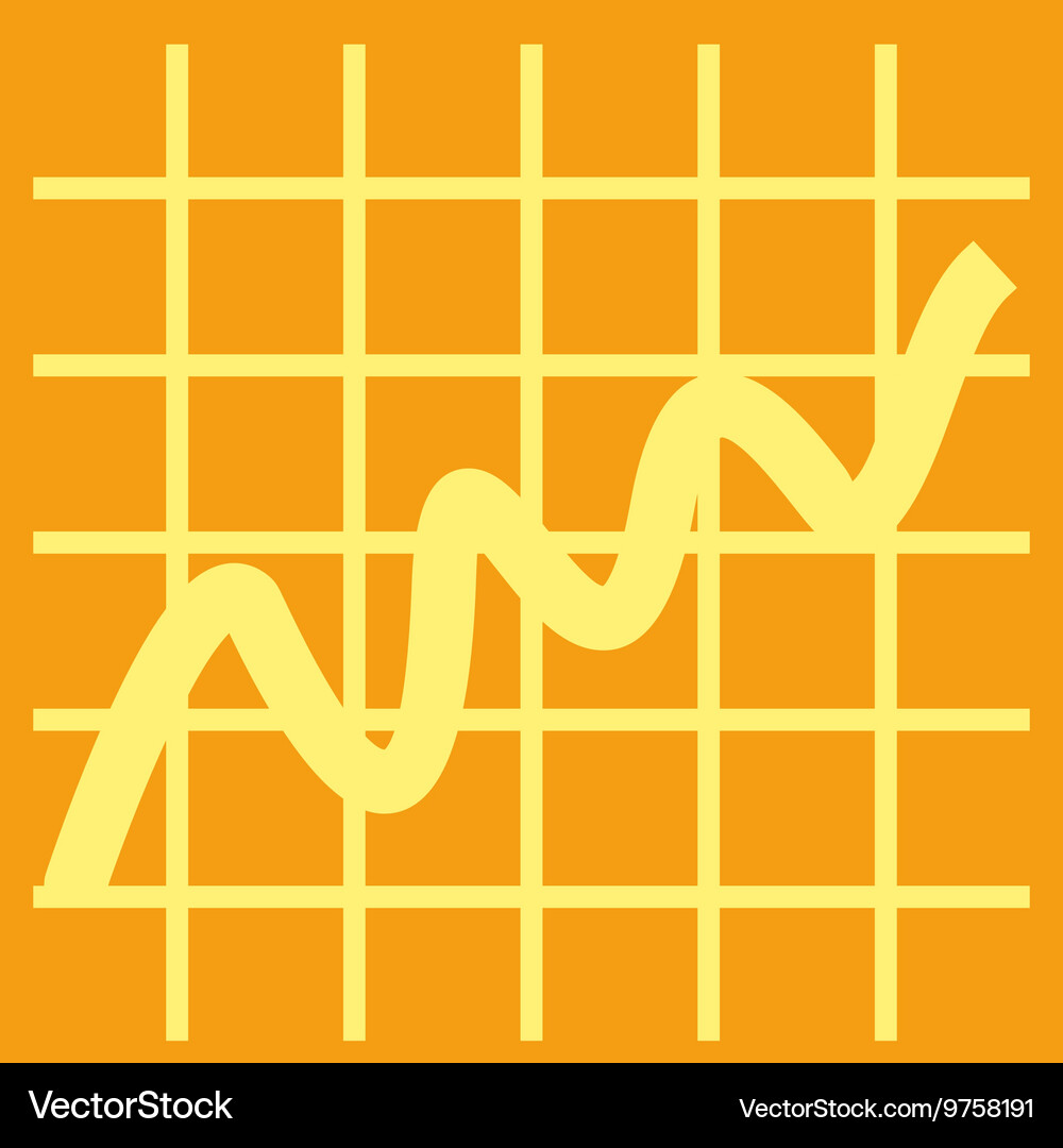 Bell curve on graph Vector Image