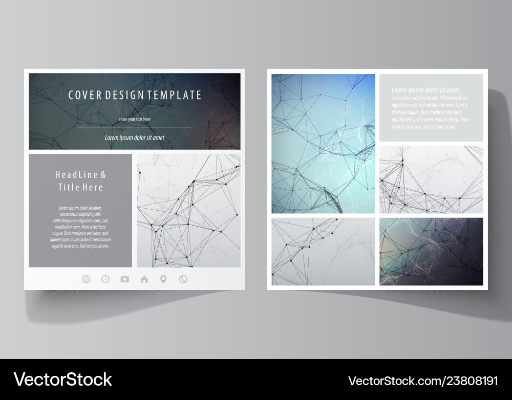 Business templates for square design brochure Business templates for square design brochure vector image