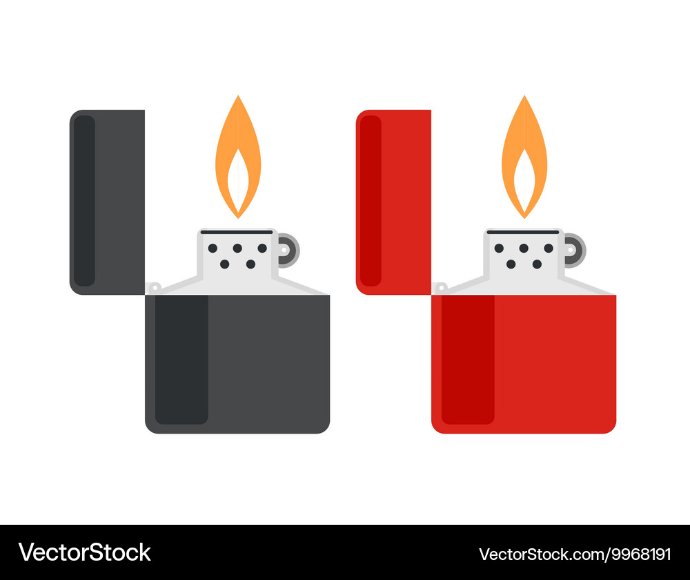 Lighter icon set Vector Image