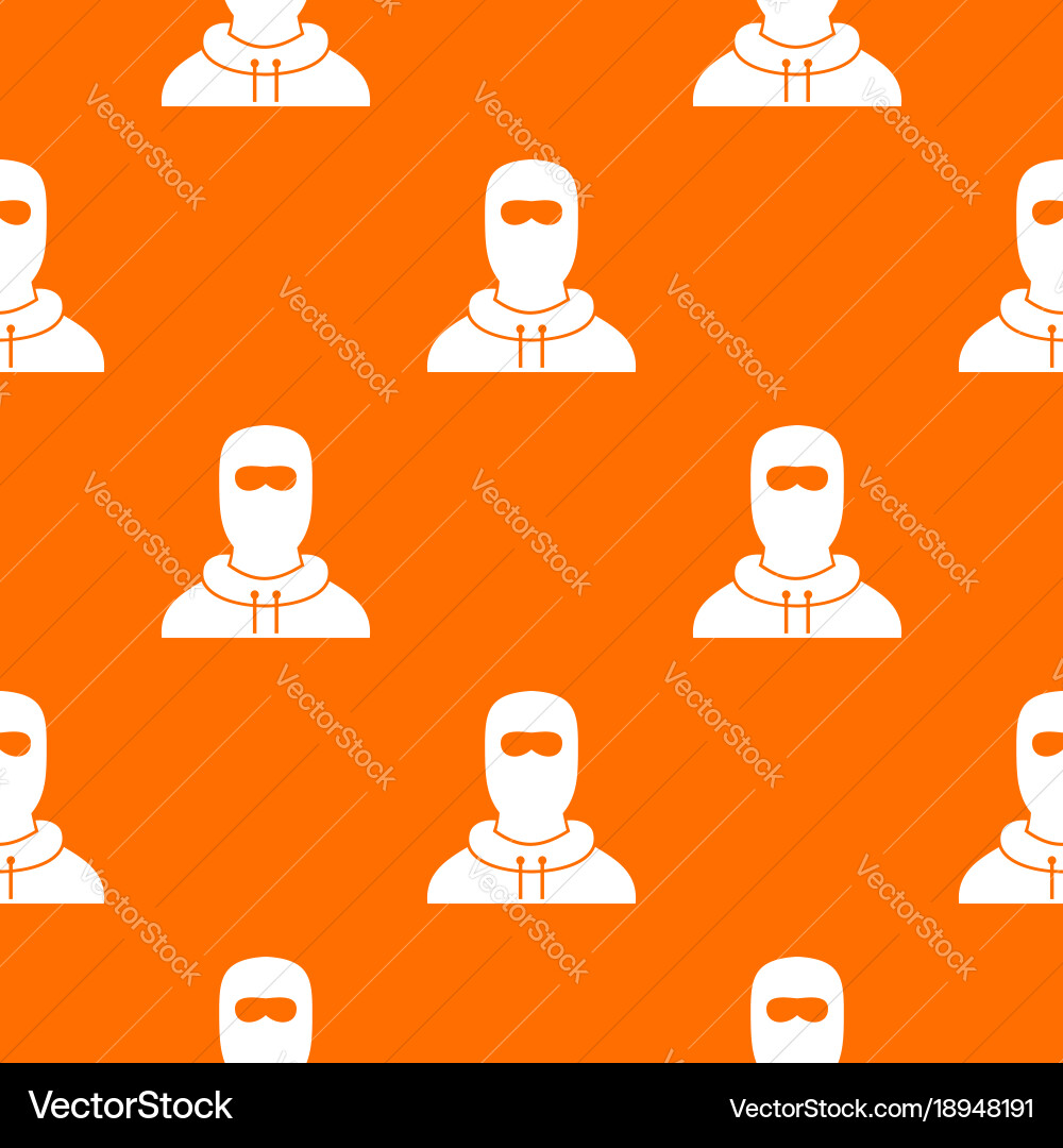 Man in balaclava pattern seamless vector image