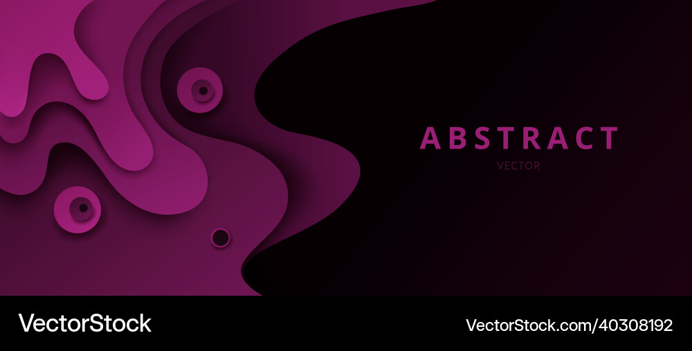 Abstract paper cut background 3d effect Royalty Free Vector