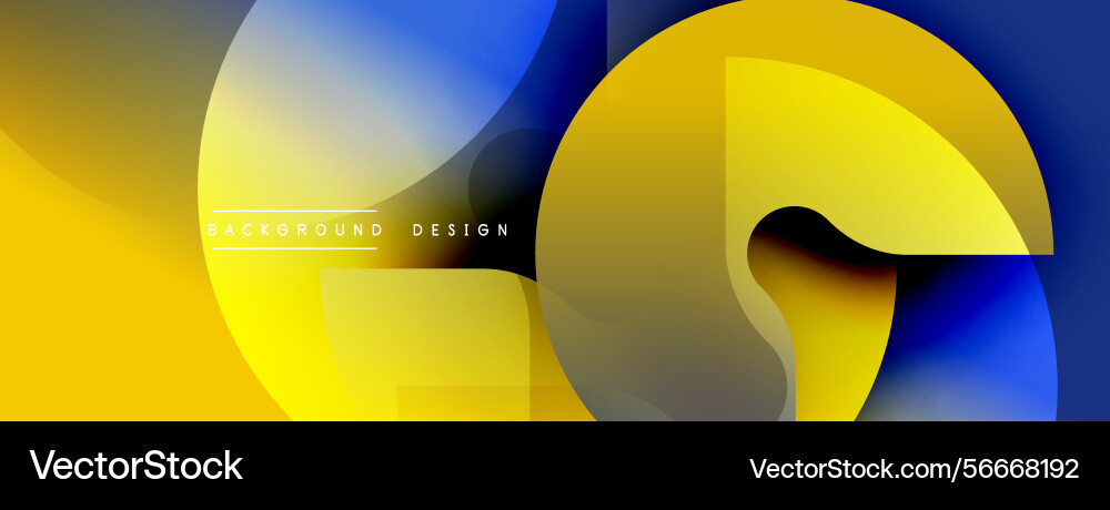 Abstract yellow blue gradients create dynamic Vector Image