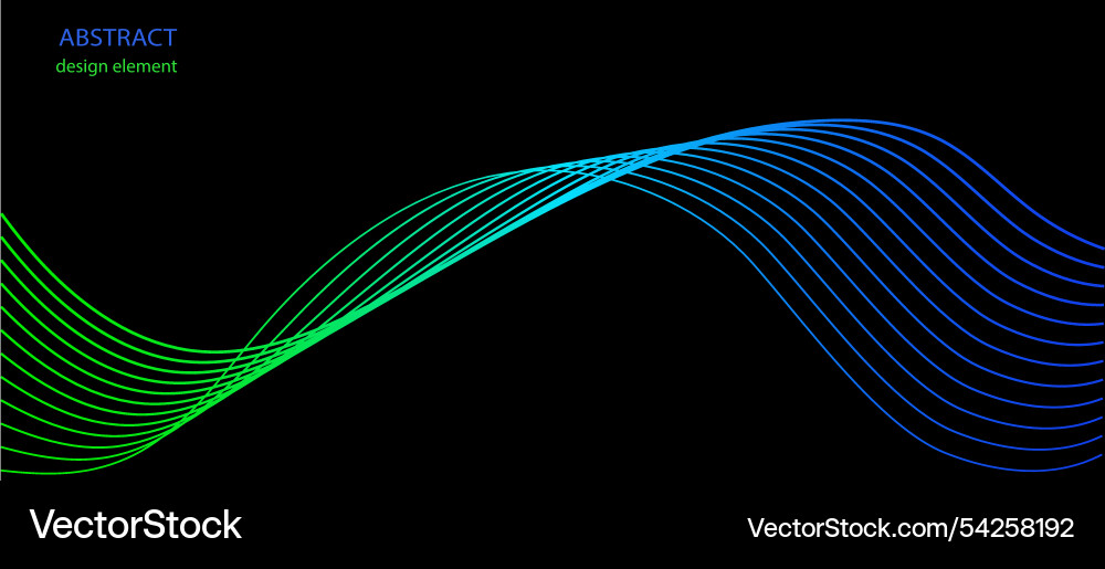 An abstract design featuring flowing wave lines Vector Image