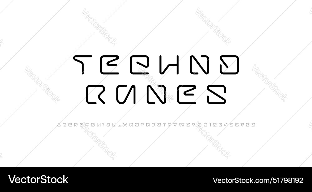 Digital alphabet font made techno style Digital alphabet font made techno style vector image