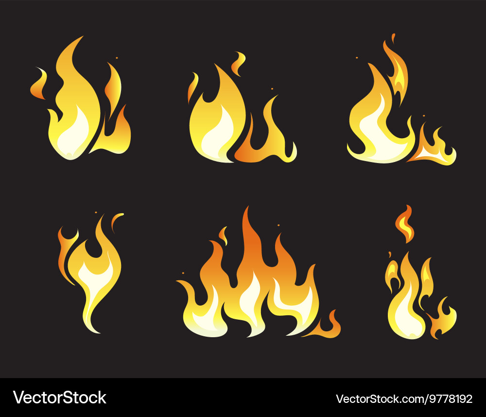 Fire Explosion Animation Frames Vector Image